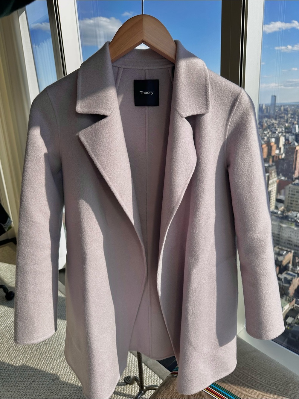 Theory Lavender Wool-Cashmere Blend Jacket